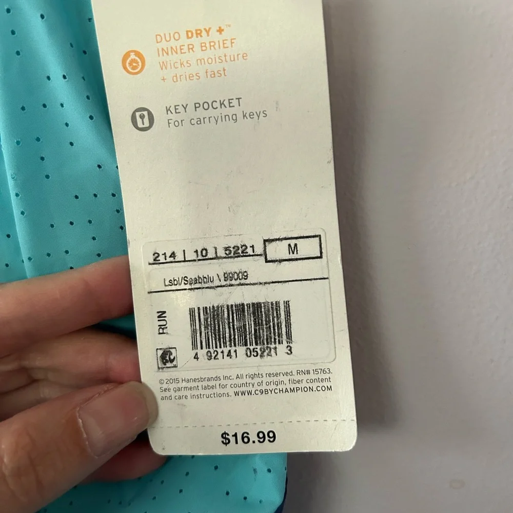 C9 by Champion Duo Dry Light Blue Athletic Shorts, NWT, Size Med - Picture 2 of 4